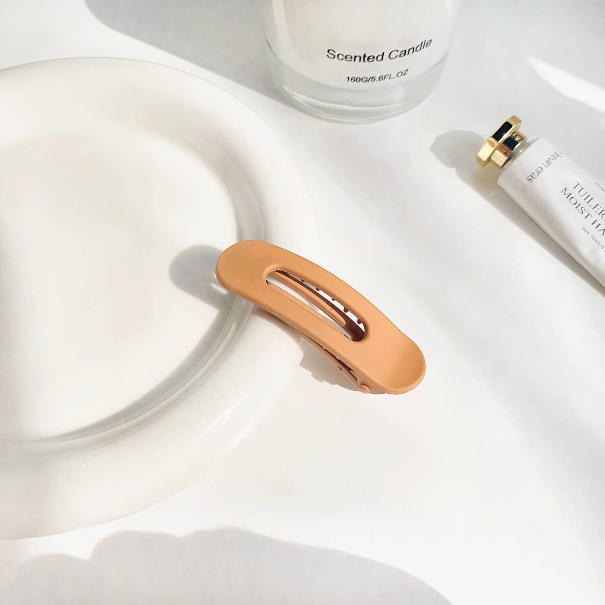 Simple and elegant matte coffee series hair clips