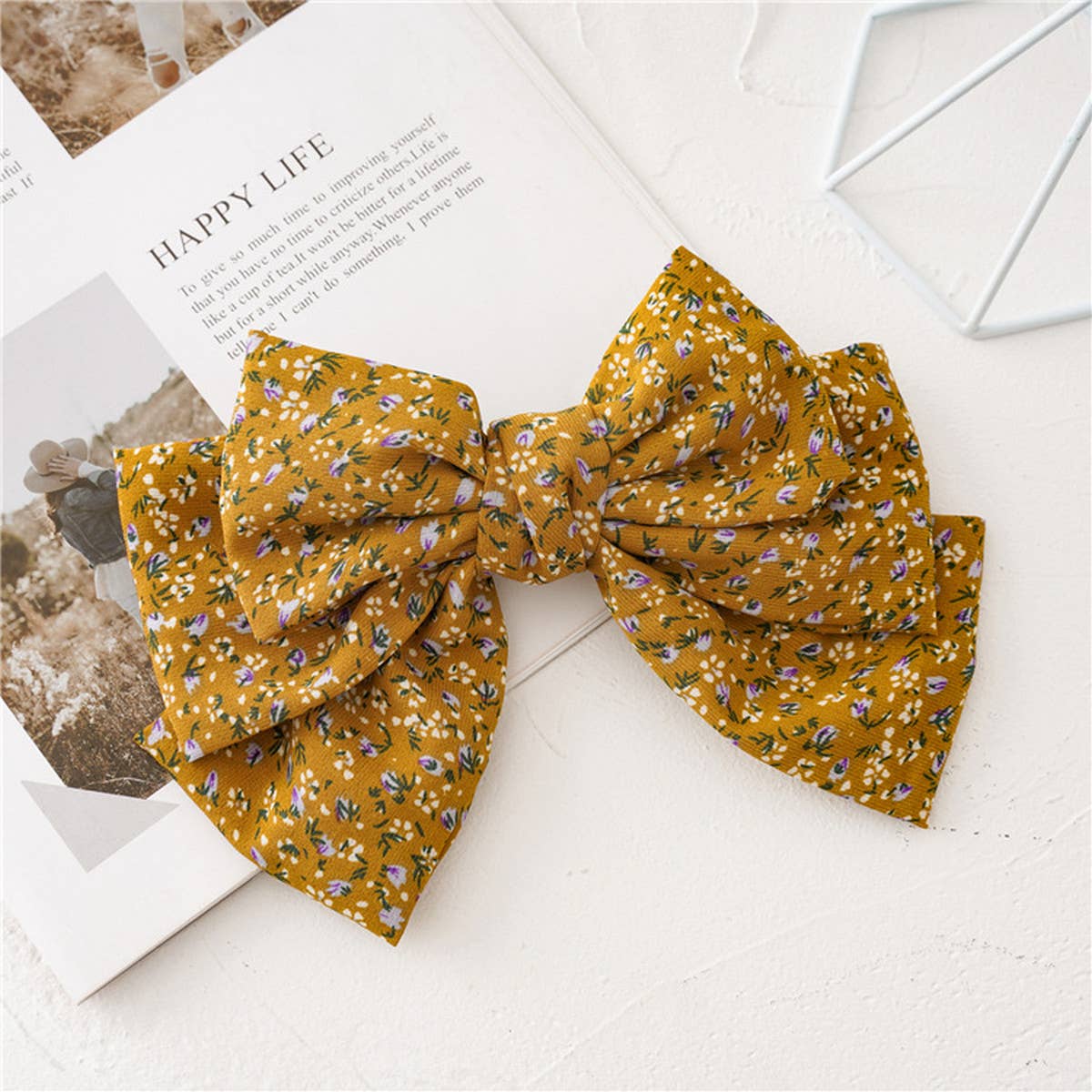 NEW THREE-LAYER KNOTTED LARGE BOW HAIRPIN_CWAHA0852