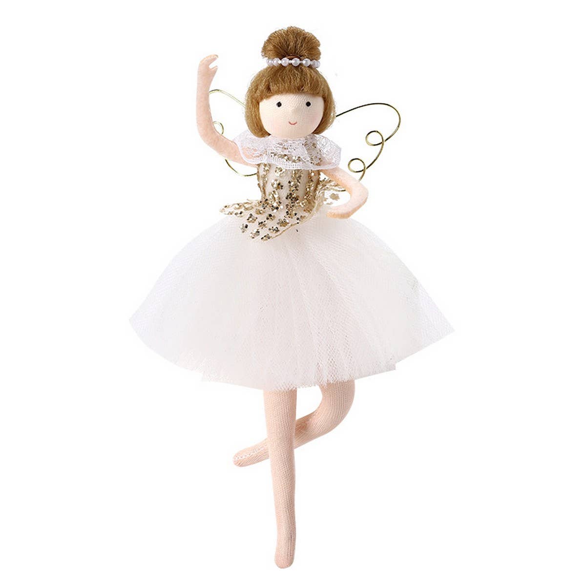 Christmas Ballerina Angel Plush Tree Ornament_CWMM9872