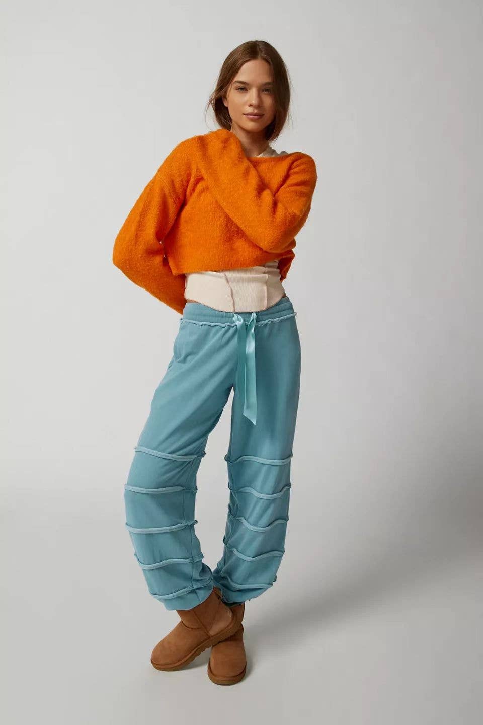 CWBLP1552_COMFORTABLE REVERSIBLE ELASTIC-POCKET PANTS