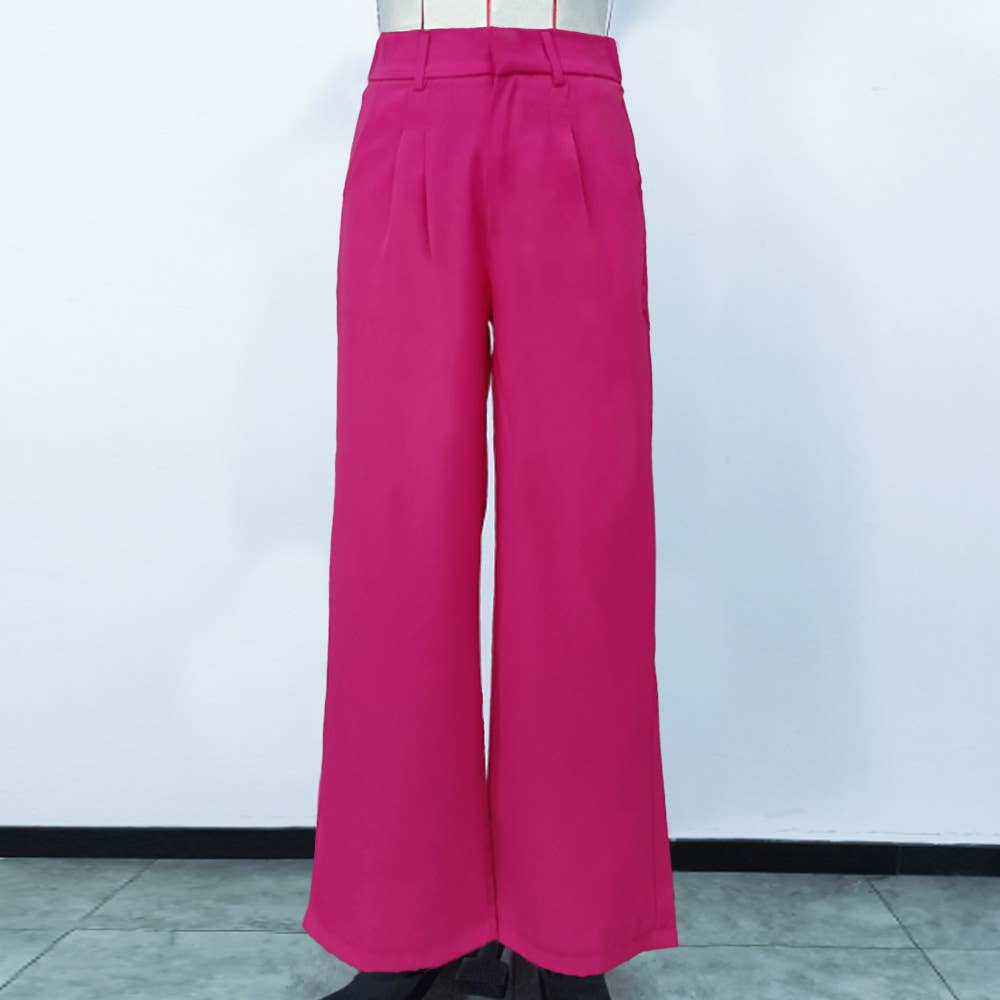 Slimming pockets high waist wide legs