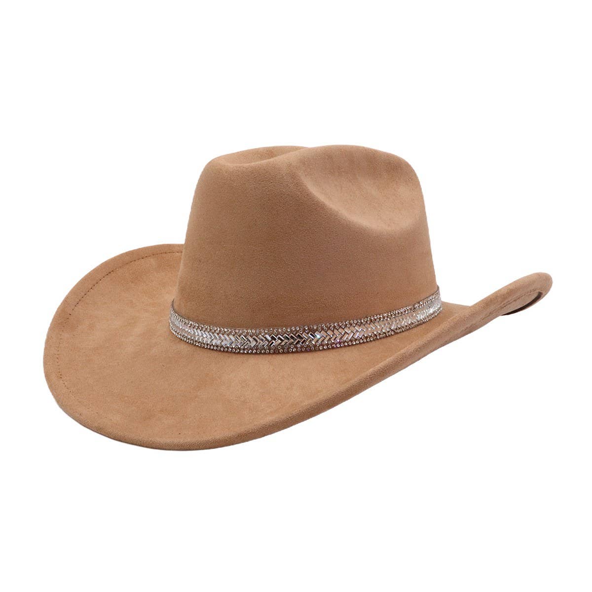 Soft Suede Fedora Hat Western Cowboy Style_CWAH04419