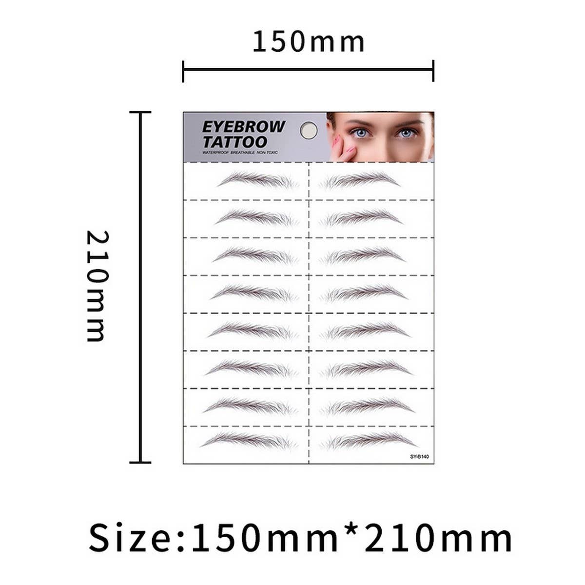 6D Waterproof Eyebrow Tattoo Stickers Realistic_CWMM8264