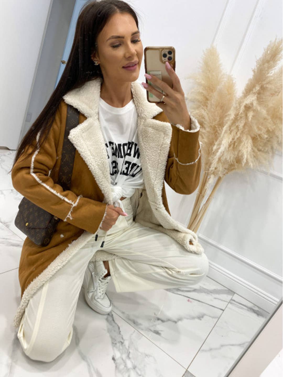 LAMB WOOL PATCHWORK CASUAL FASHION JACKET