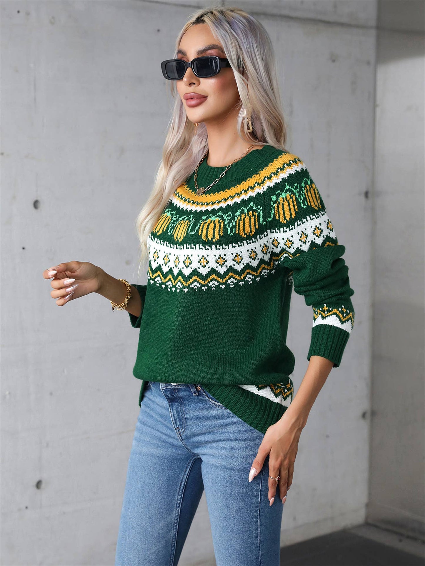 TURTLENECK CHRISTMAS SWEATER WITH LONG SLEEVES