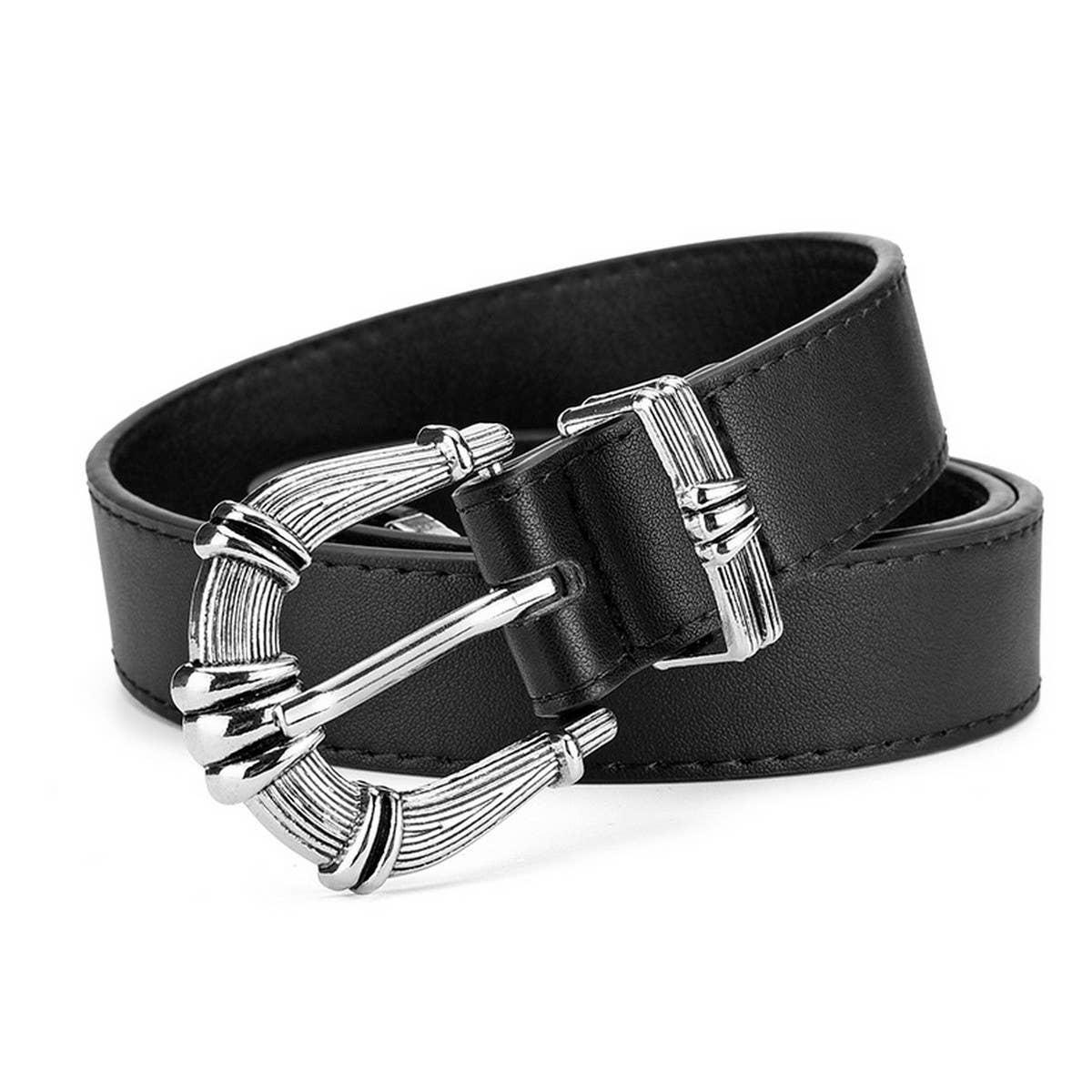 WOMEN TRENDY BELT WITH GUN BUCKLE_CWABE0367