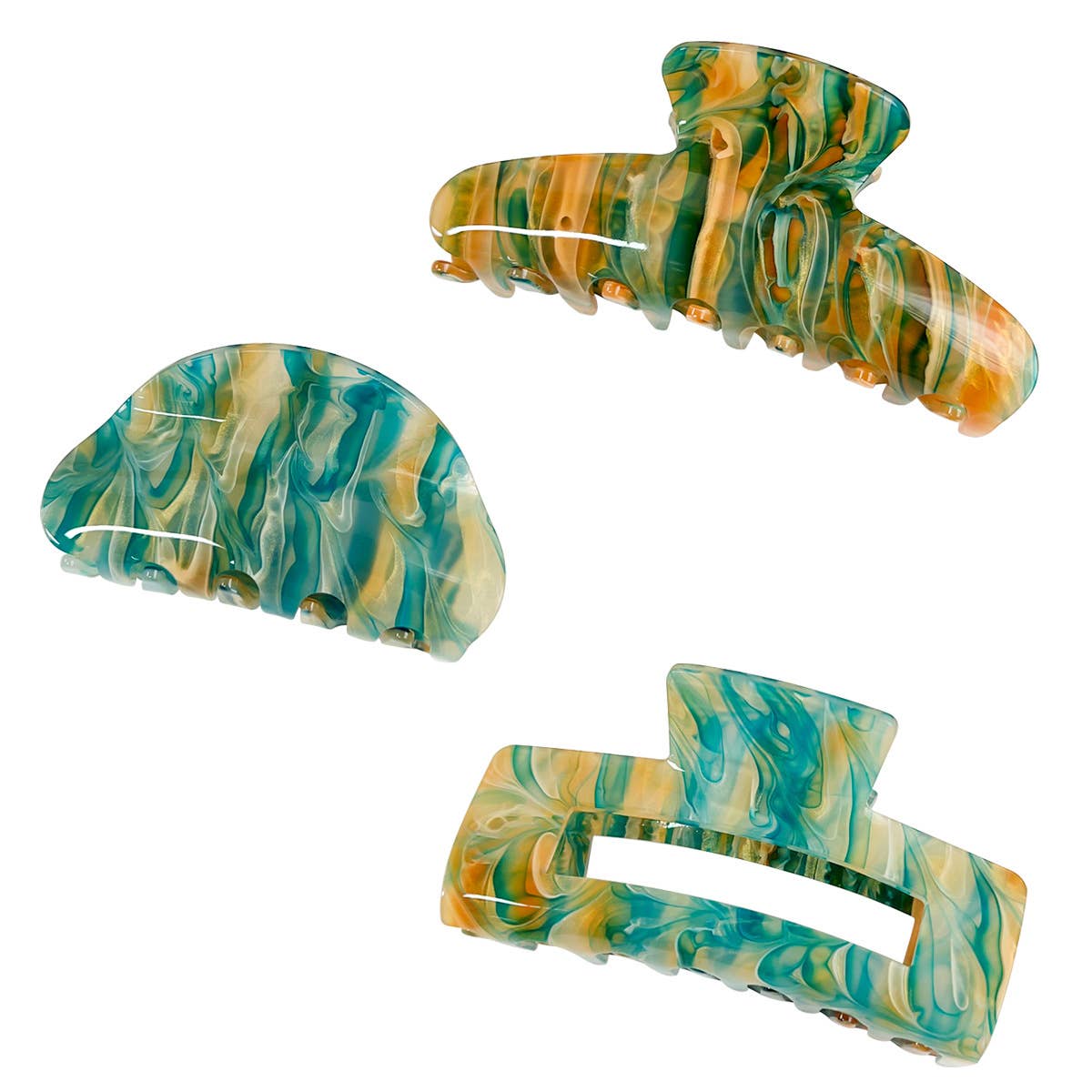 Simple geometric grab acrylic hair clip