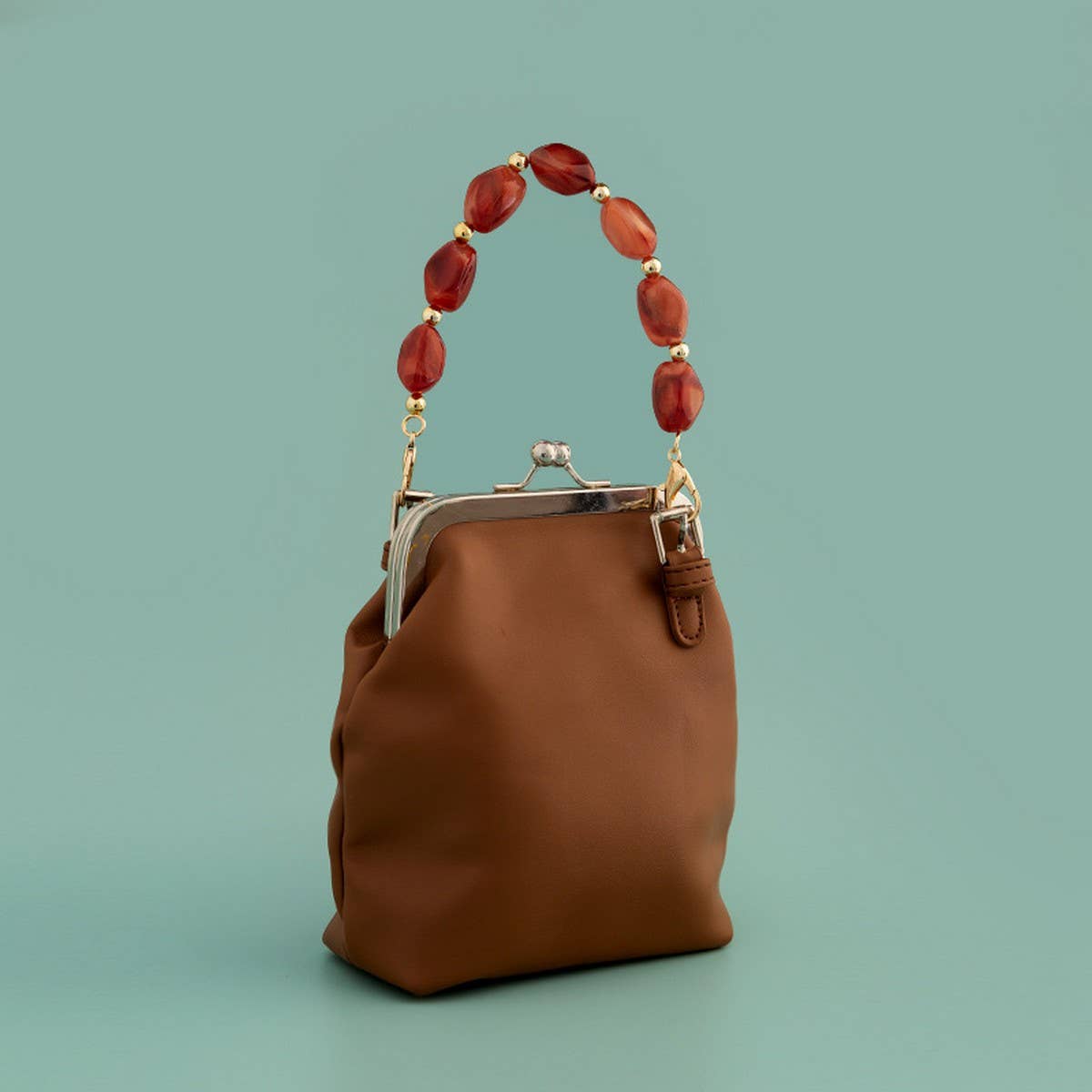 11.81in" Irregular Acrylic Stone Chain Bag Strap_CWMM5063