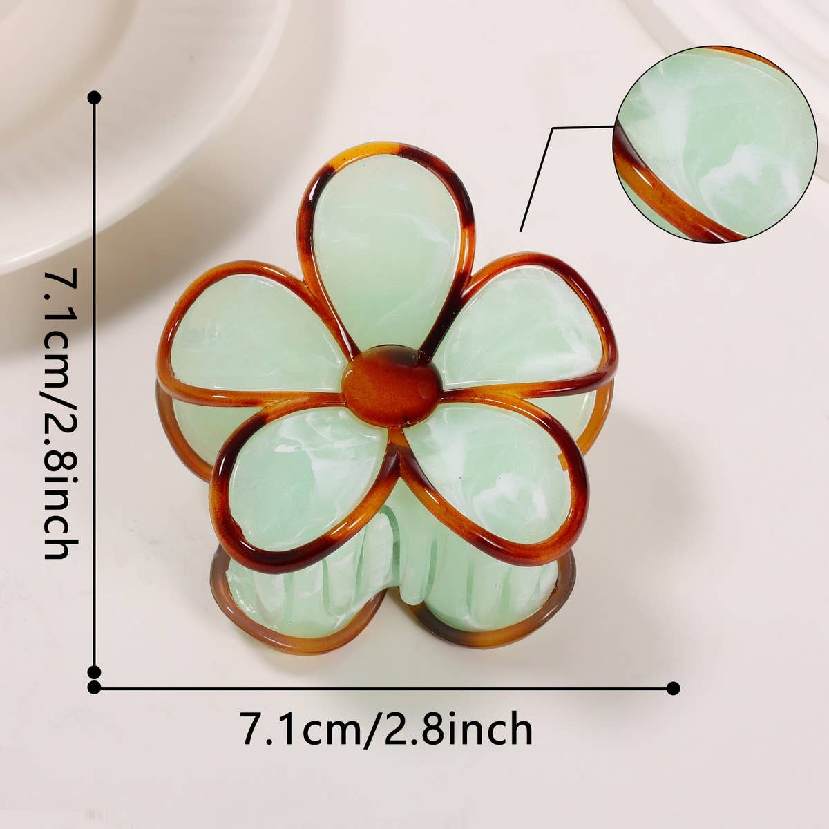 GOLD FLORAL FLOWER HAIR CLAW CLIPS FOR FALL_CWAHA0681