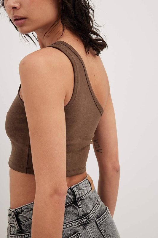 SEXY ONE-SHOULDER SPORTS BRA