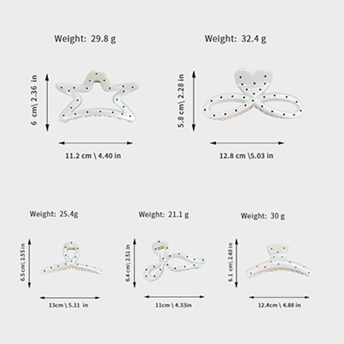 Cute polka dot versatile bow clipper