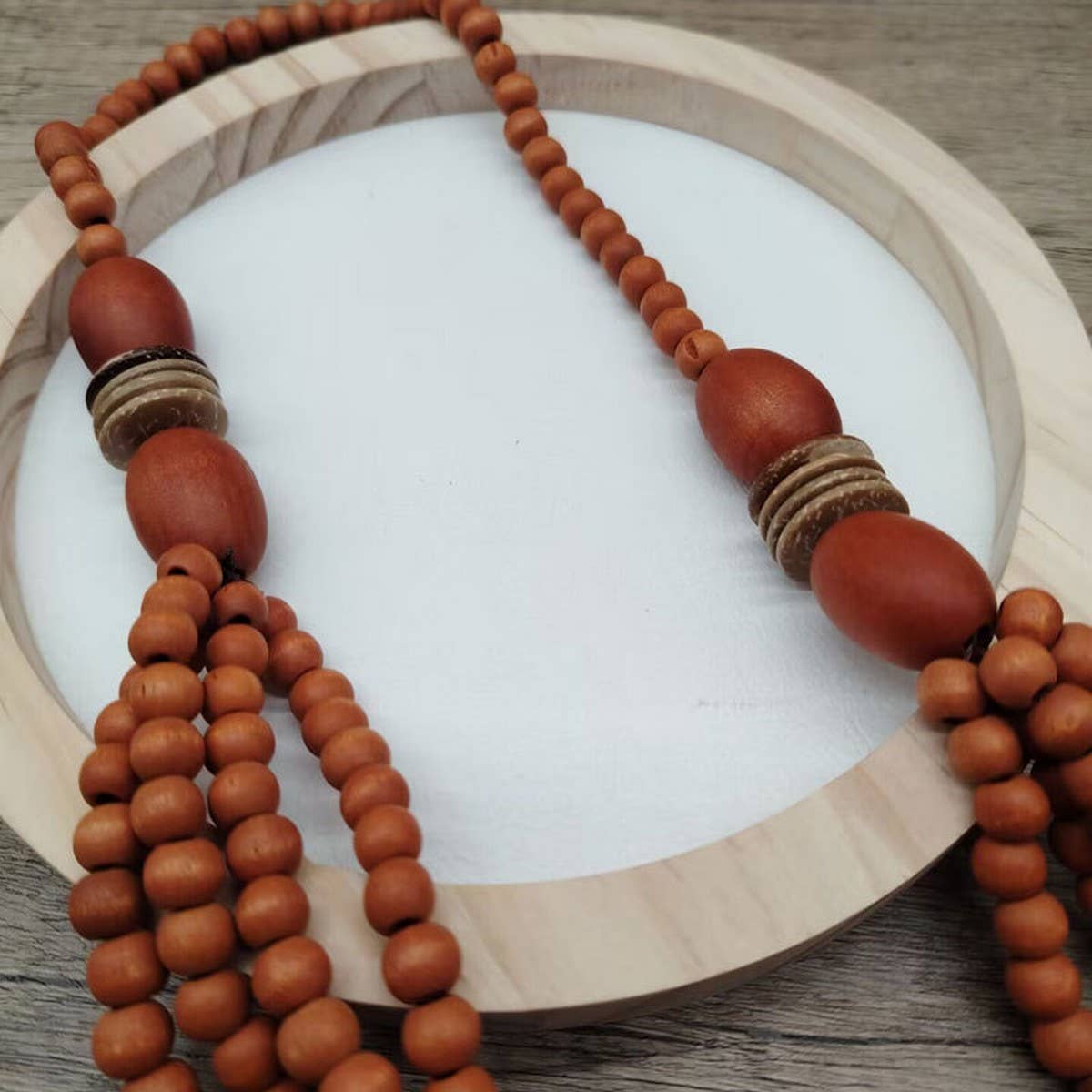 RETRO ETHNIC STYLE WOODEN MULTI-LAYER NECKLACE_CWMM4852