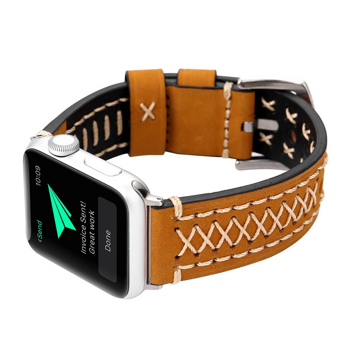 APPLE WATCH9-1 HANDMADE LEATHER STRAP_CWASC1580