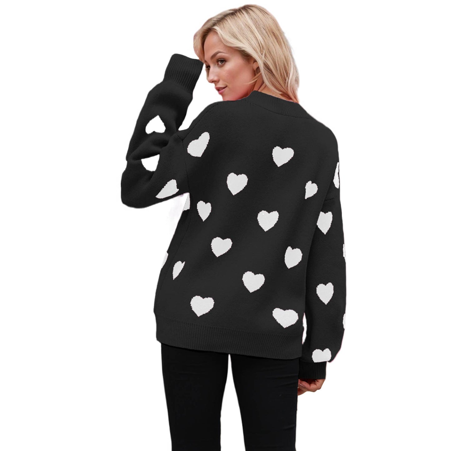 VALENTINE'S LOVE PULLOVER SWEATER FOR WOMEN