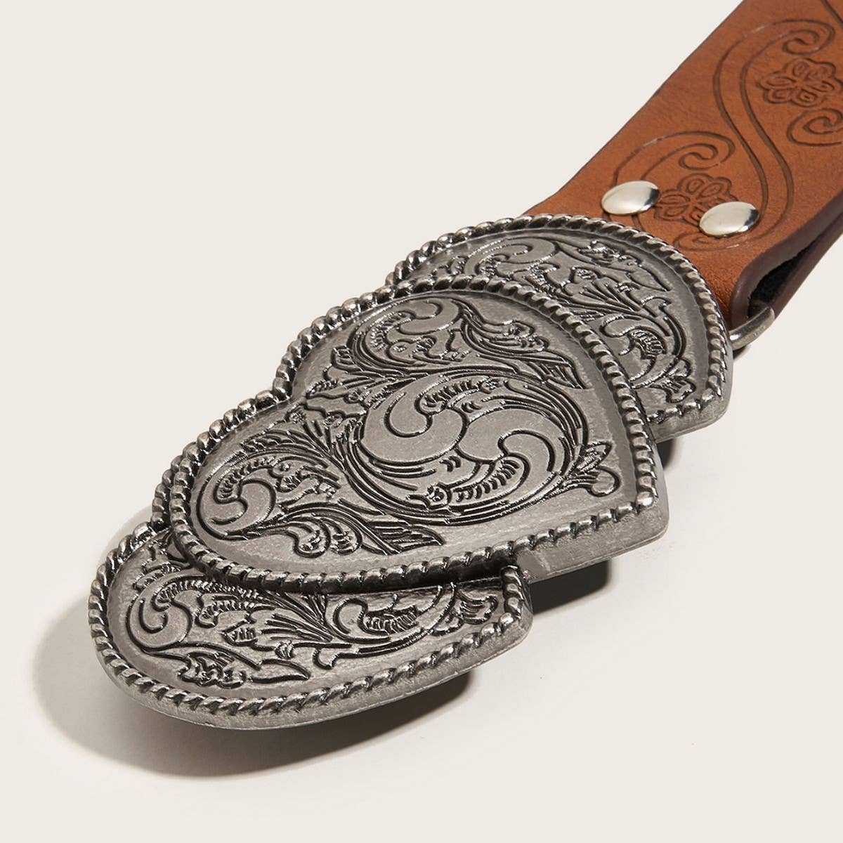 VINTAGE PRINTED PIN BUCKLE BELT_CWABE0298