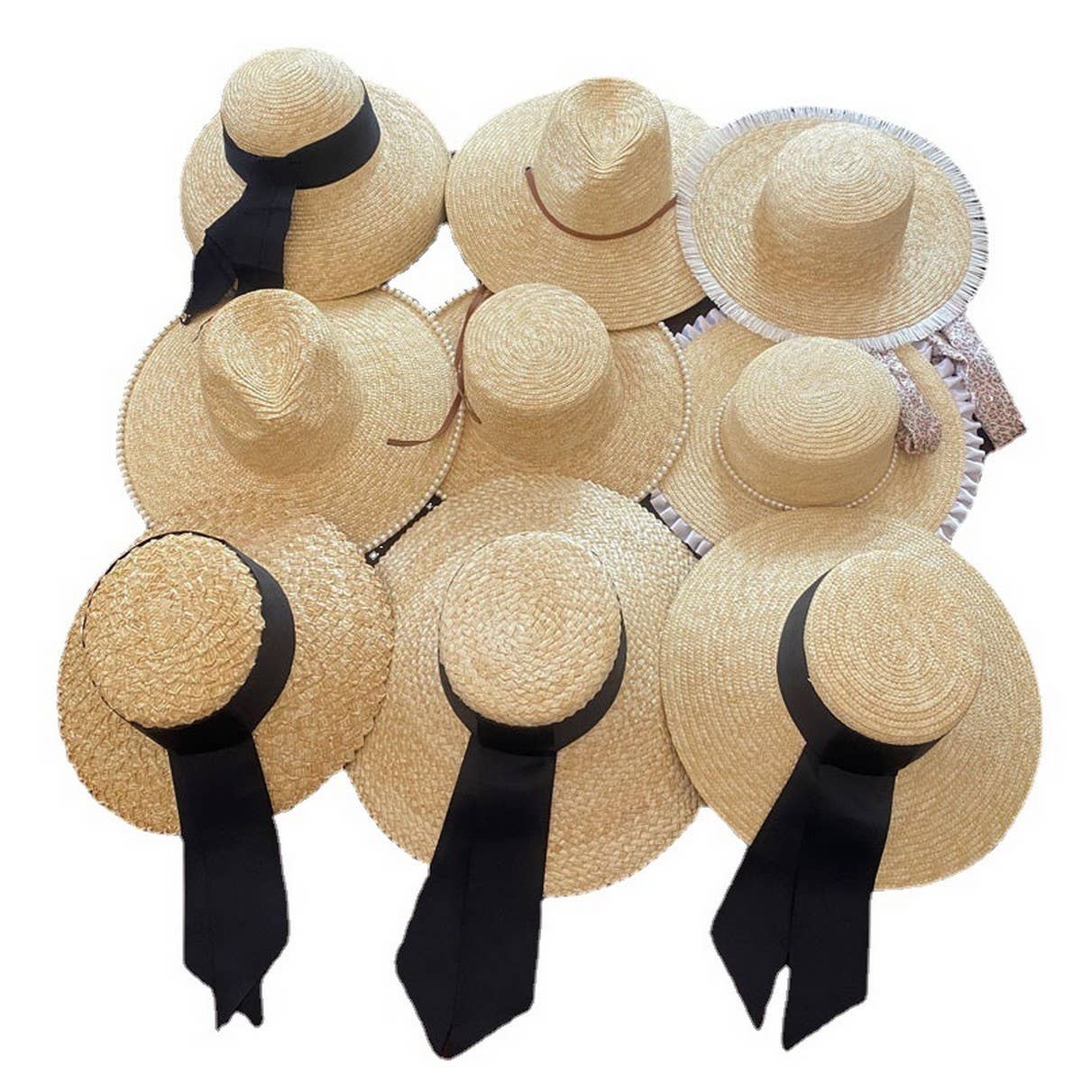 LARGE BRIM STRAW HATS FOR WOMENS BEACHWEAR_CWAH1157