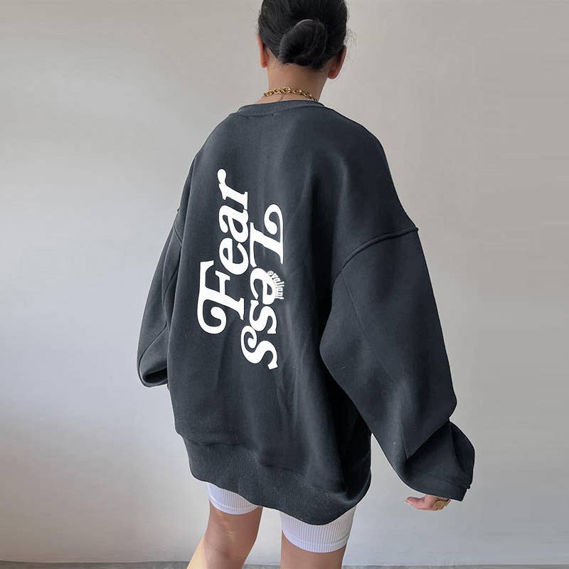 Fashion street all loose print women's hoodie