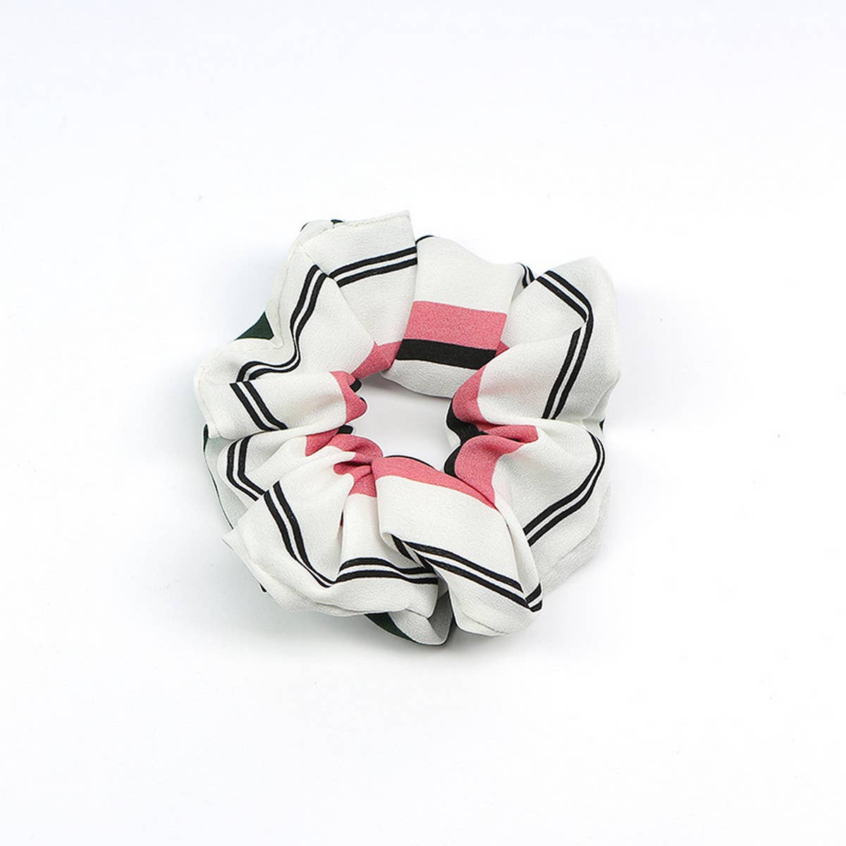 PRINTED FRESH STRIPED HAIR TIE_CWAHA1069