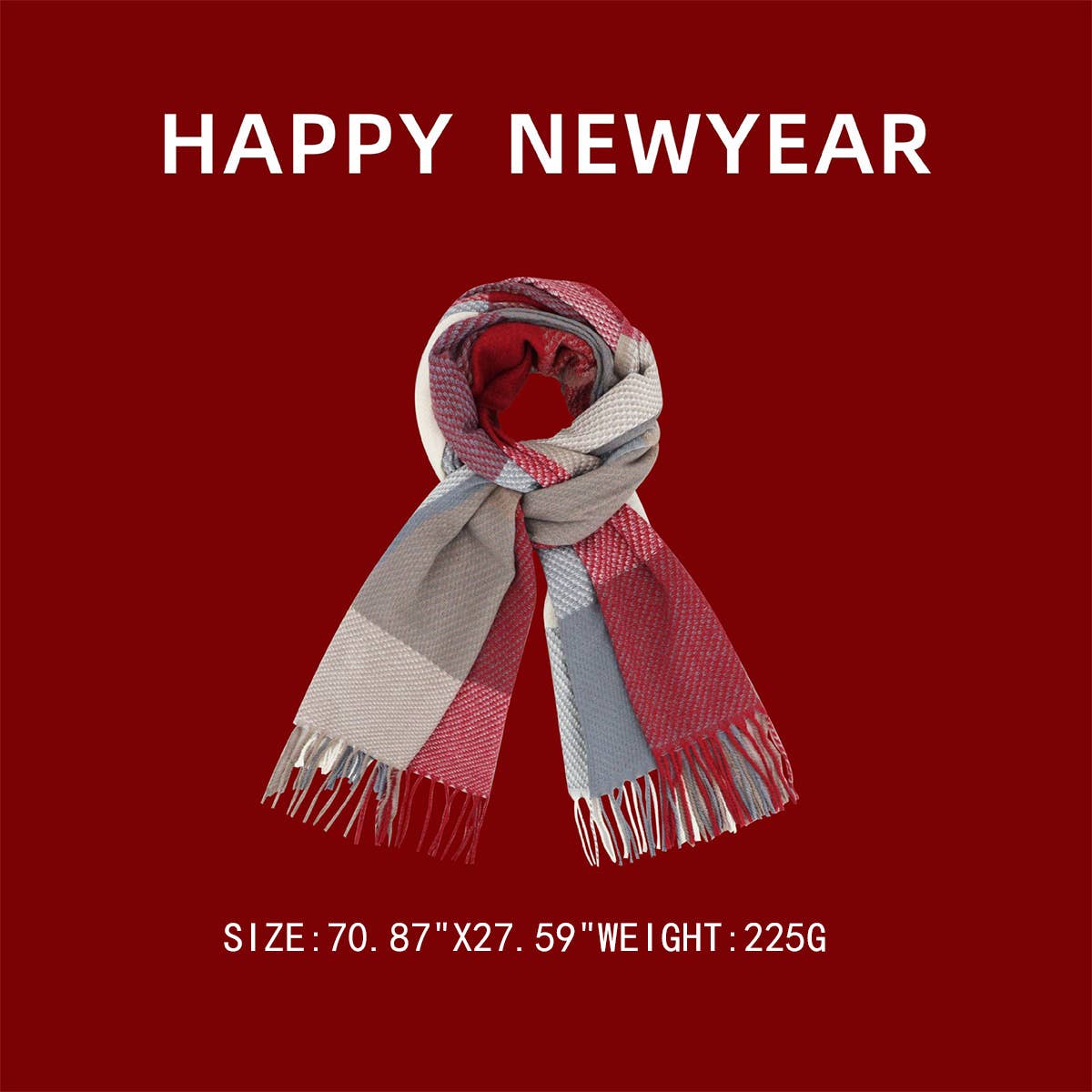 2024 NEW RED THICK WARM HIGH-END SCARF_CWASC1109