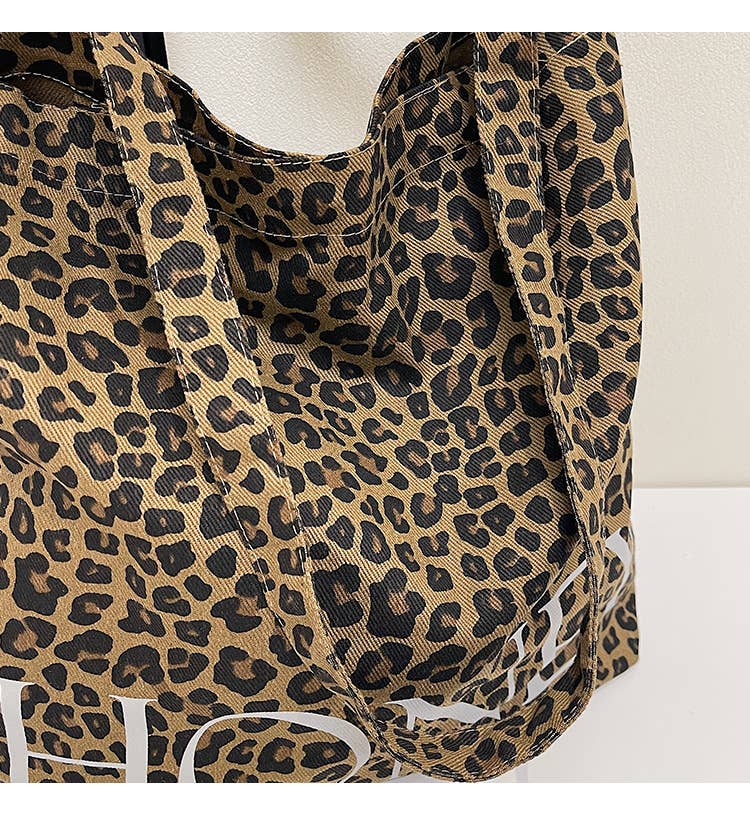 Leopard print large-capacity single-shoulder bag
