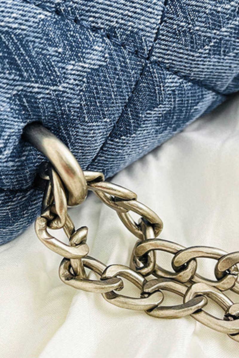 CHAIN CROSSBODY FLAP PURSE _CUAB0116