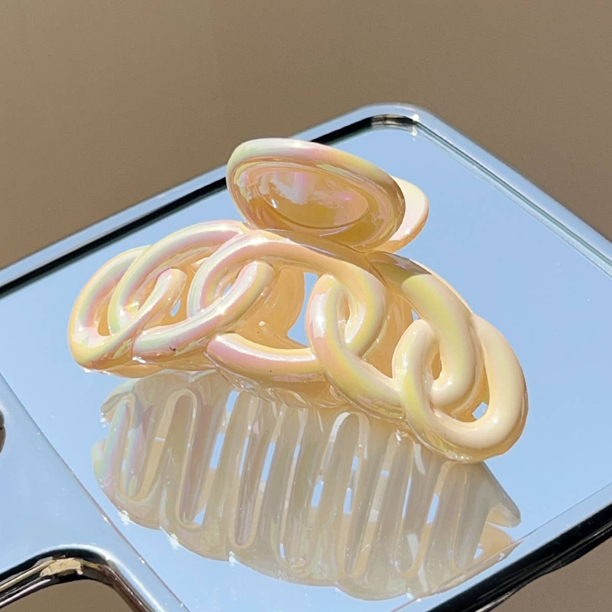 Candy gradient color fish tail bow tie hair grab