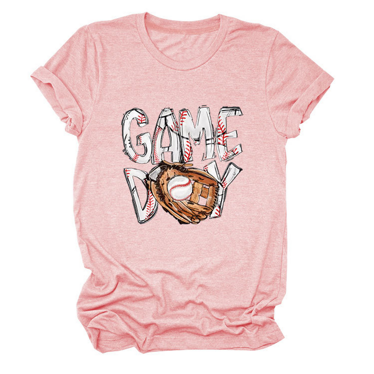 New Women's Plus Size Short Sleeve Glove Tee_CWTTS1513