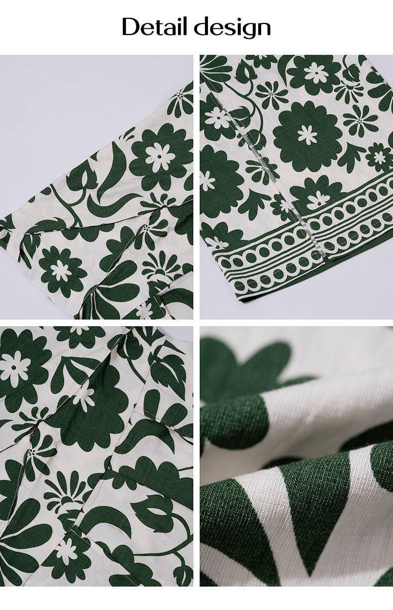 Elegant Twist Knot Printed Wide Leg Jumpsuit