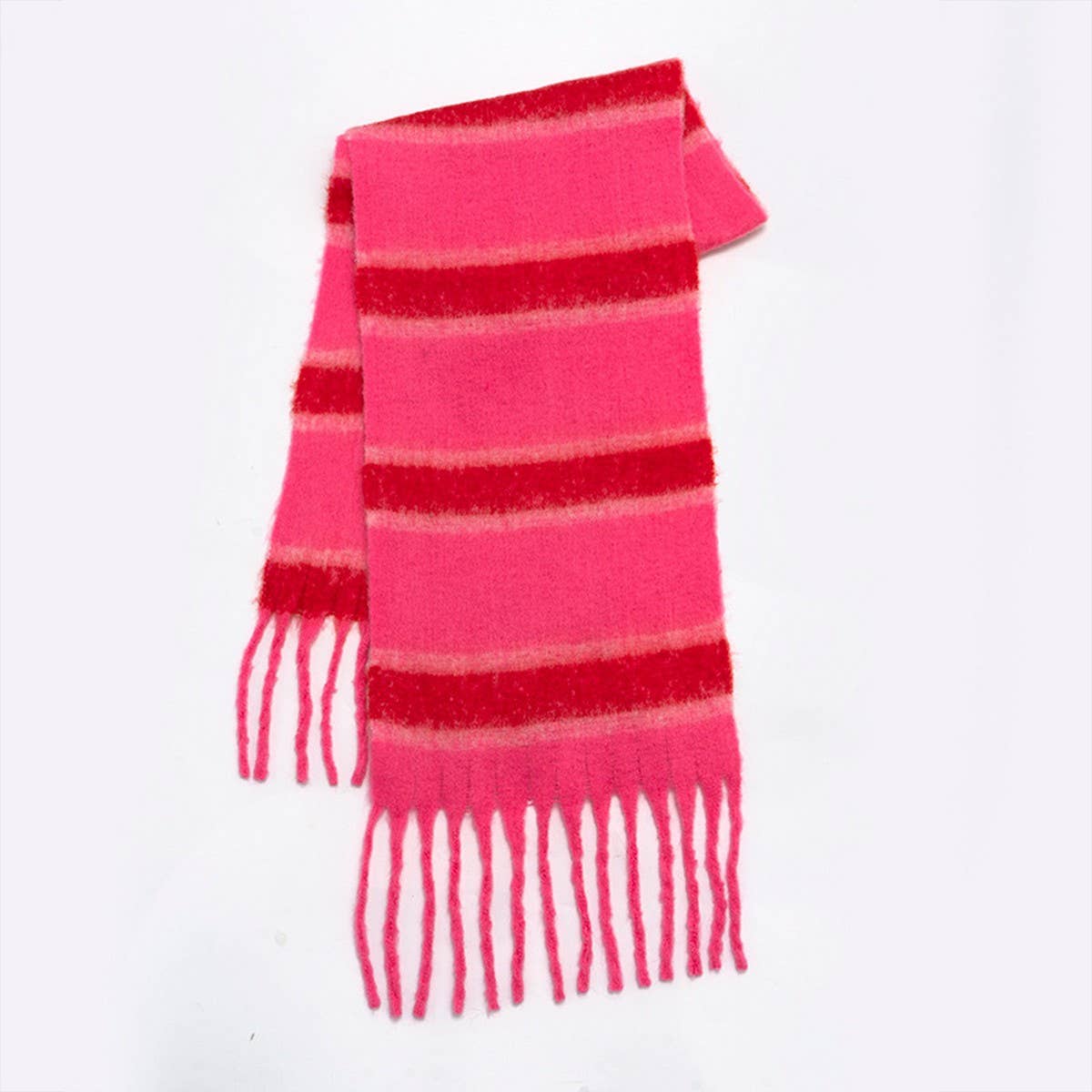 Retro Stripe Fleece Scarf ??Winter Warmth_CWASC2314