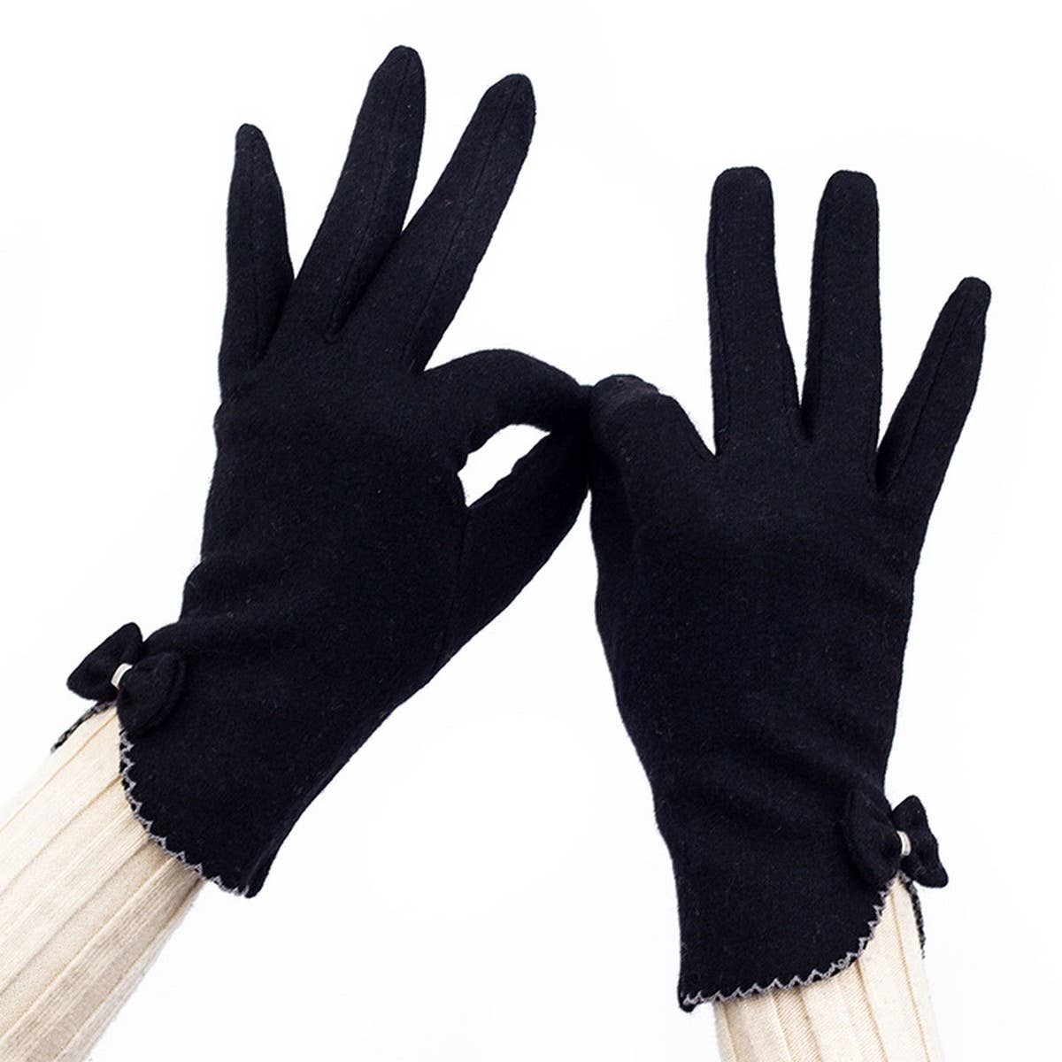 WOMEN'S FASHION BOW TOUCH SCREEN GLOVES_CWMM1555
