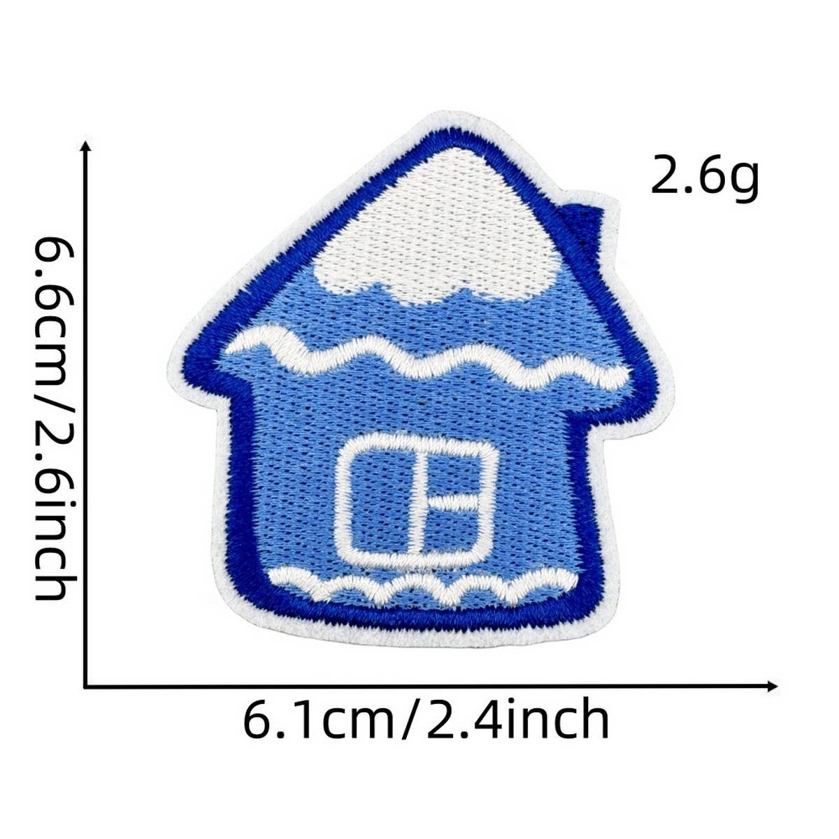 WINTER BLUE CHRISTMAS GRAFFITI EMBROIDERED PATCH