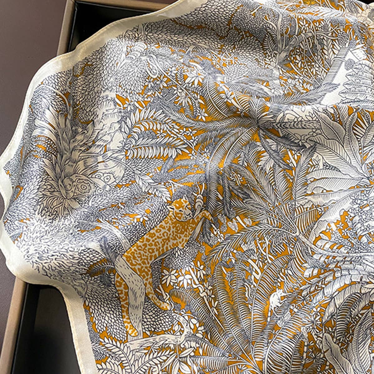 Silk Scarf ? Summer Square Shawl & Headband