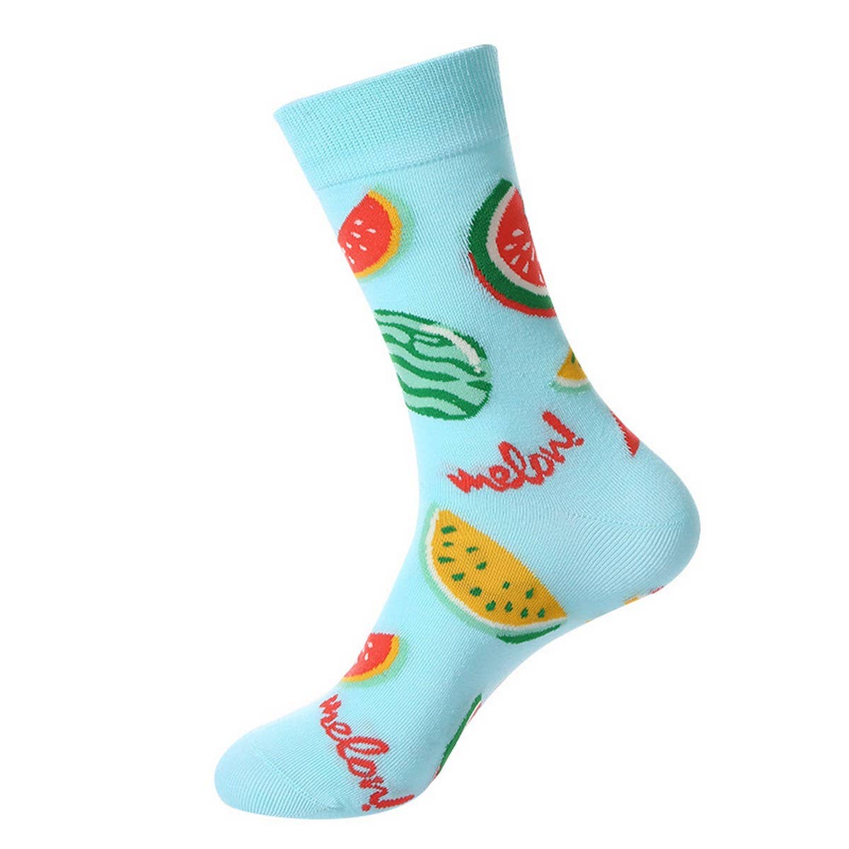 CASUAL FRUIT PRINTED MID-TUBE SOCKS_CWMS1019