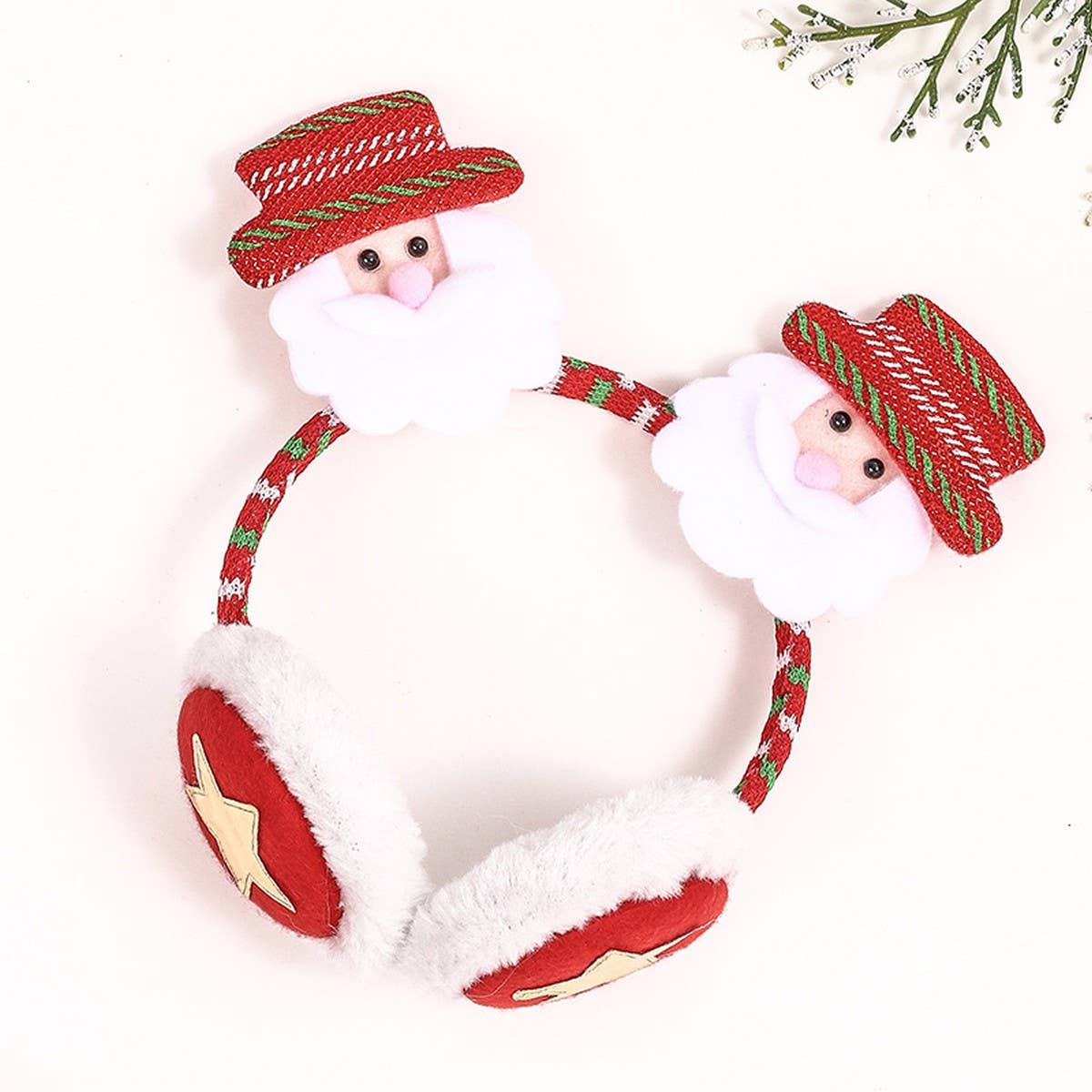 CHRISTMAS DECORATIONS CARTOON EARMUFFS HAIRPIN