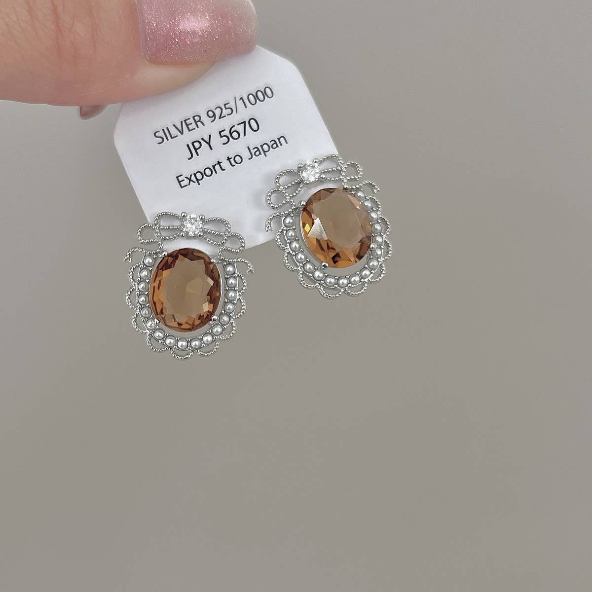 GORGEOUS LARGE CRYSTAL EARRINGS