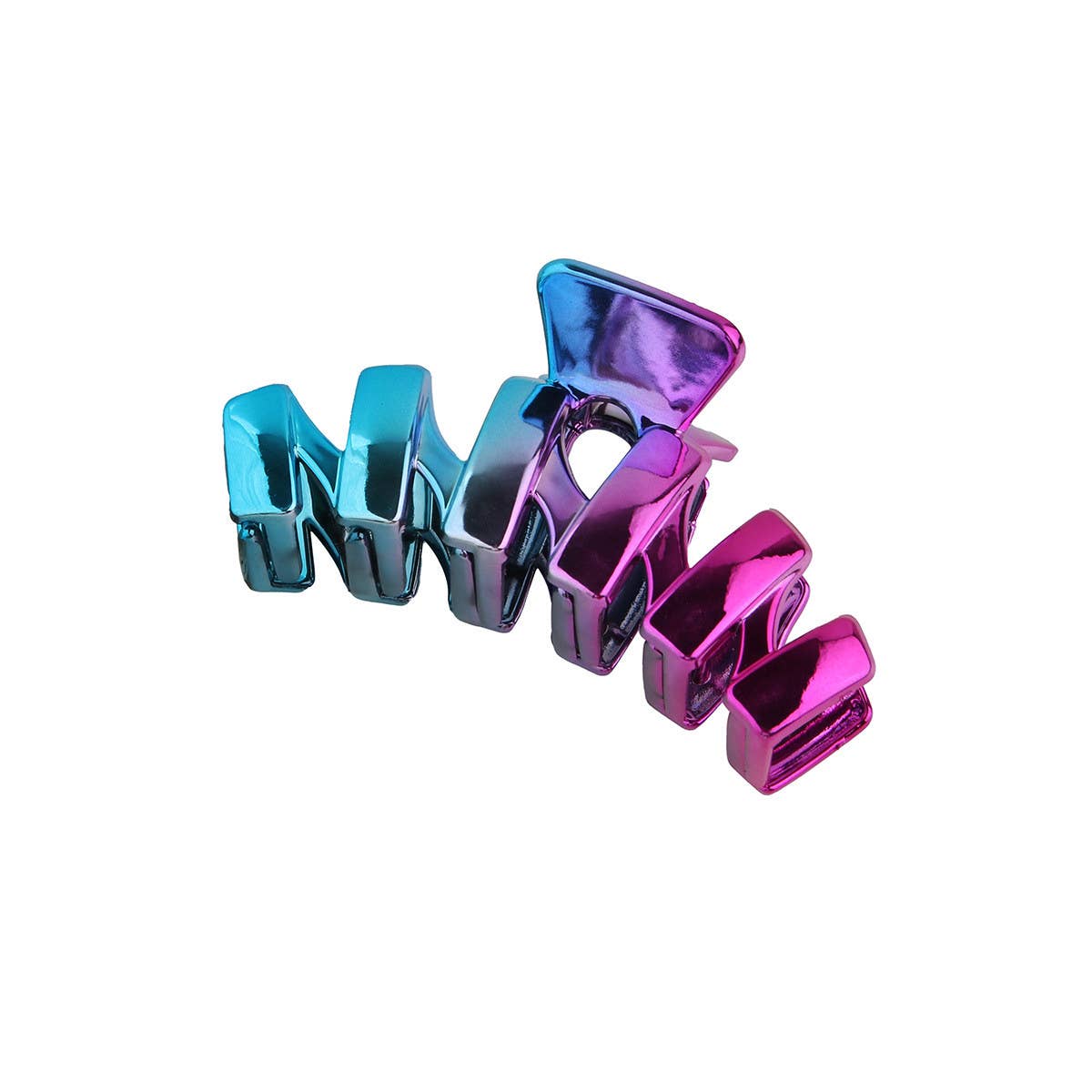 Blue Purple Gradient Electroplated Hair Claw Clips_CWAHA1054