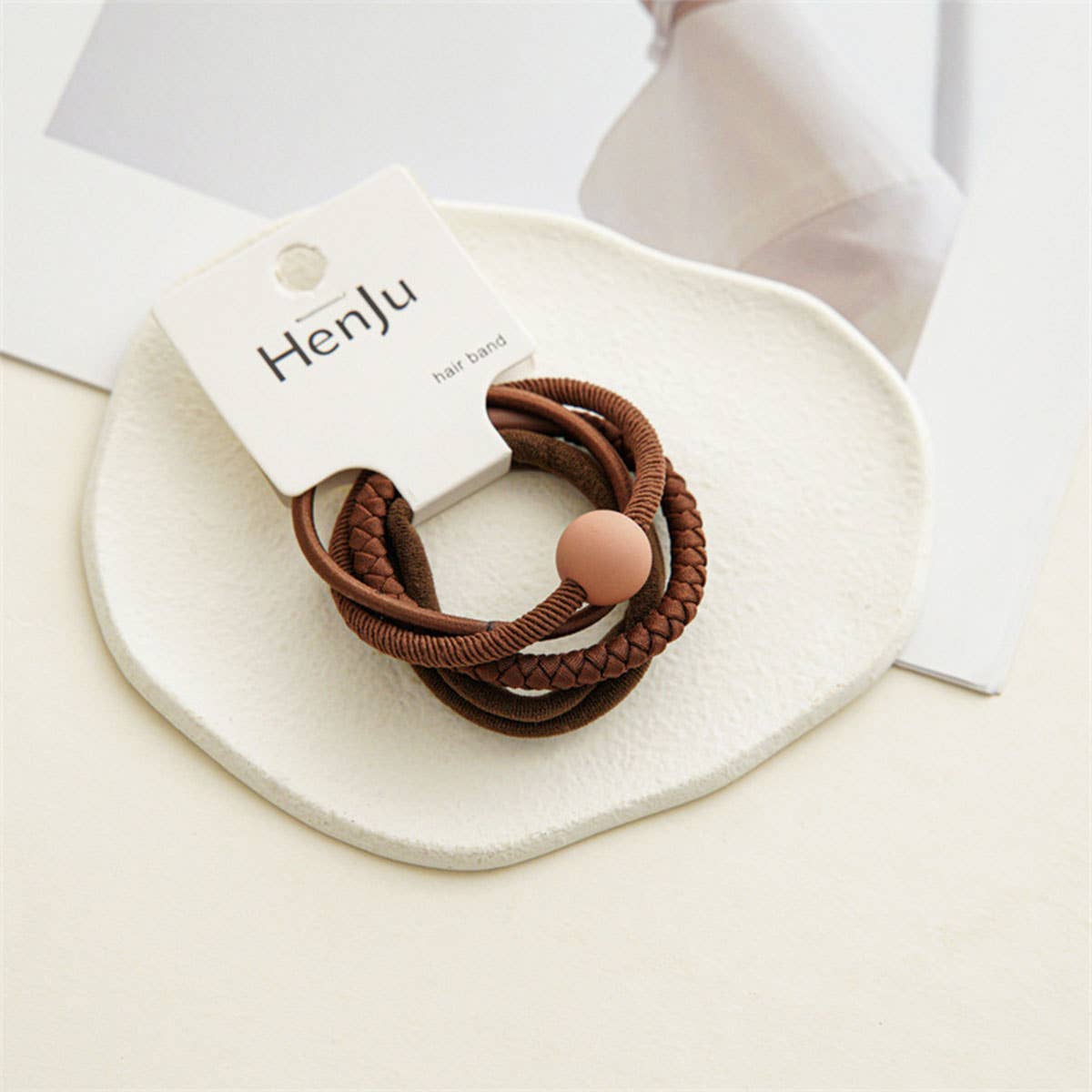 4PCS/SET BALL SIMPLE HAIR TIES_CWAHA0333