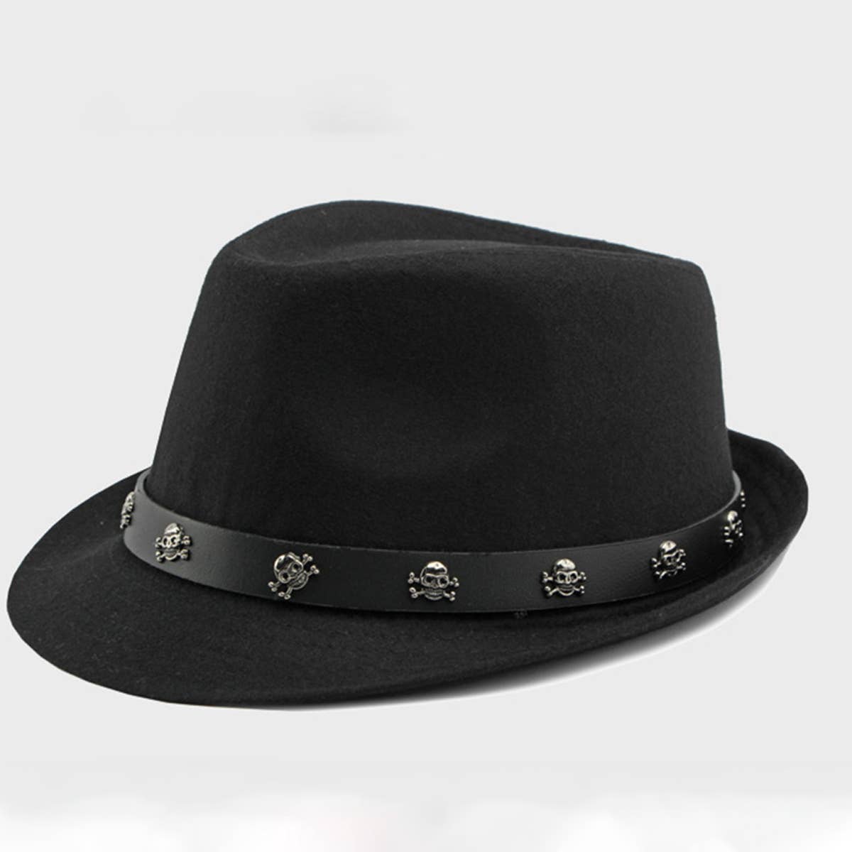 NEW AUTUMN HIP-HOP SKULL RIVET BELT JAZZ HAT_CWAH1912