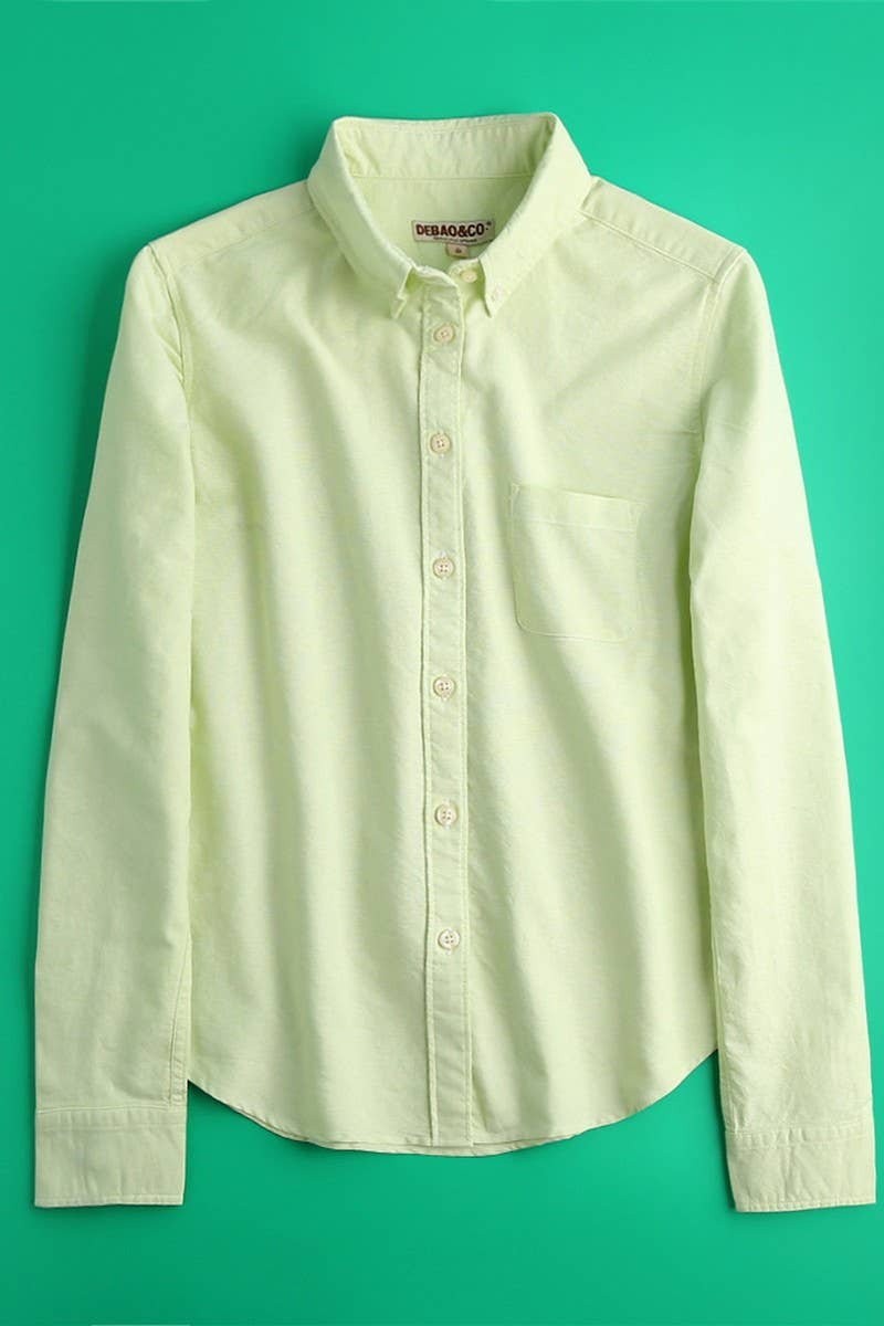 Cwtstl2244_Solid Color Long-Sleeved Cotton Bottoming Shirt