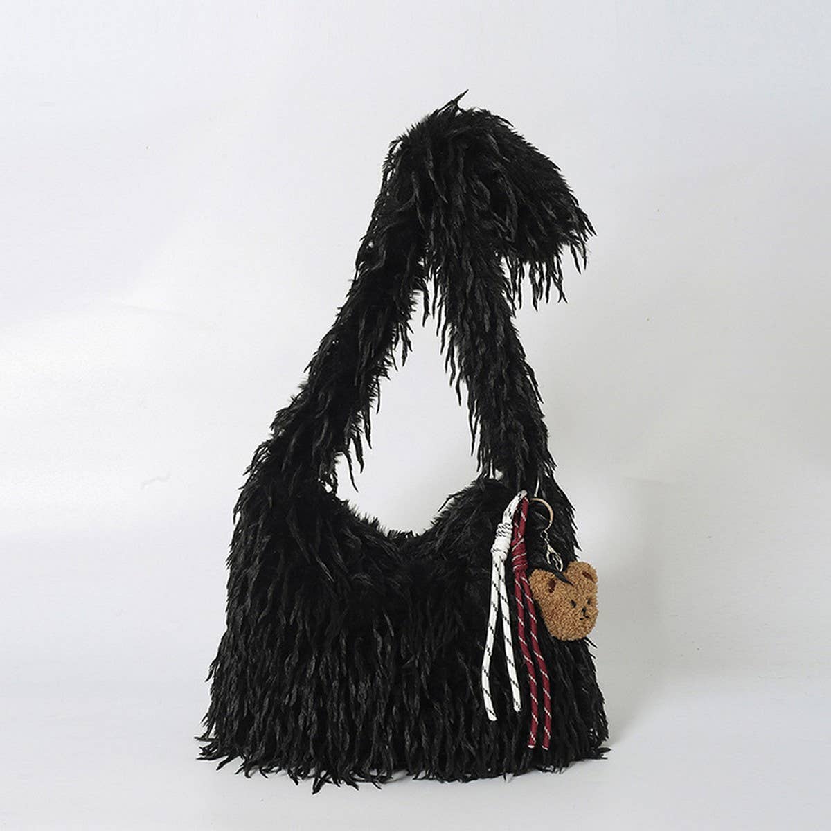 Plush Fur Tote Bag Women Large Fluffy Handbag_CUAB00573