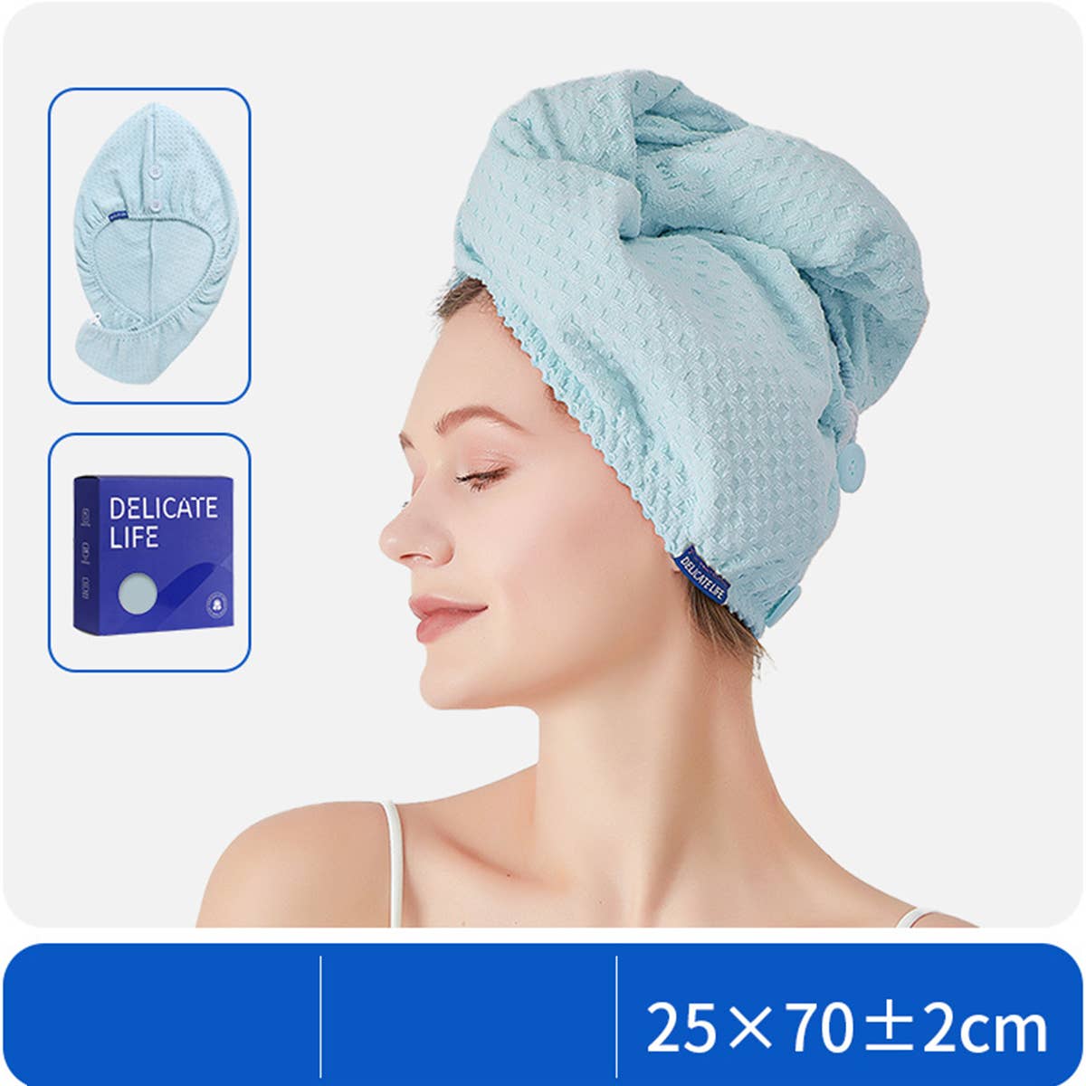 CWMM8332_SUPER ABSORBENT QUICK-DRYING HAIR WRAP SHOWER CAP