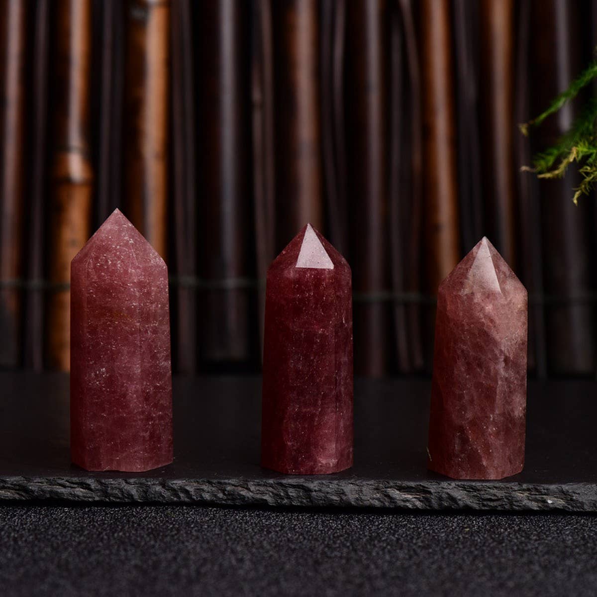 Red Strawberry Quartz Crystal Tower_CWMM8115