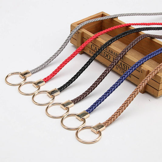 CWABE0929_CASUAL HAND-WOVEN THIN BELT