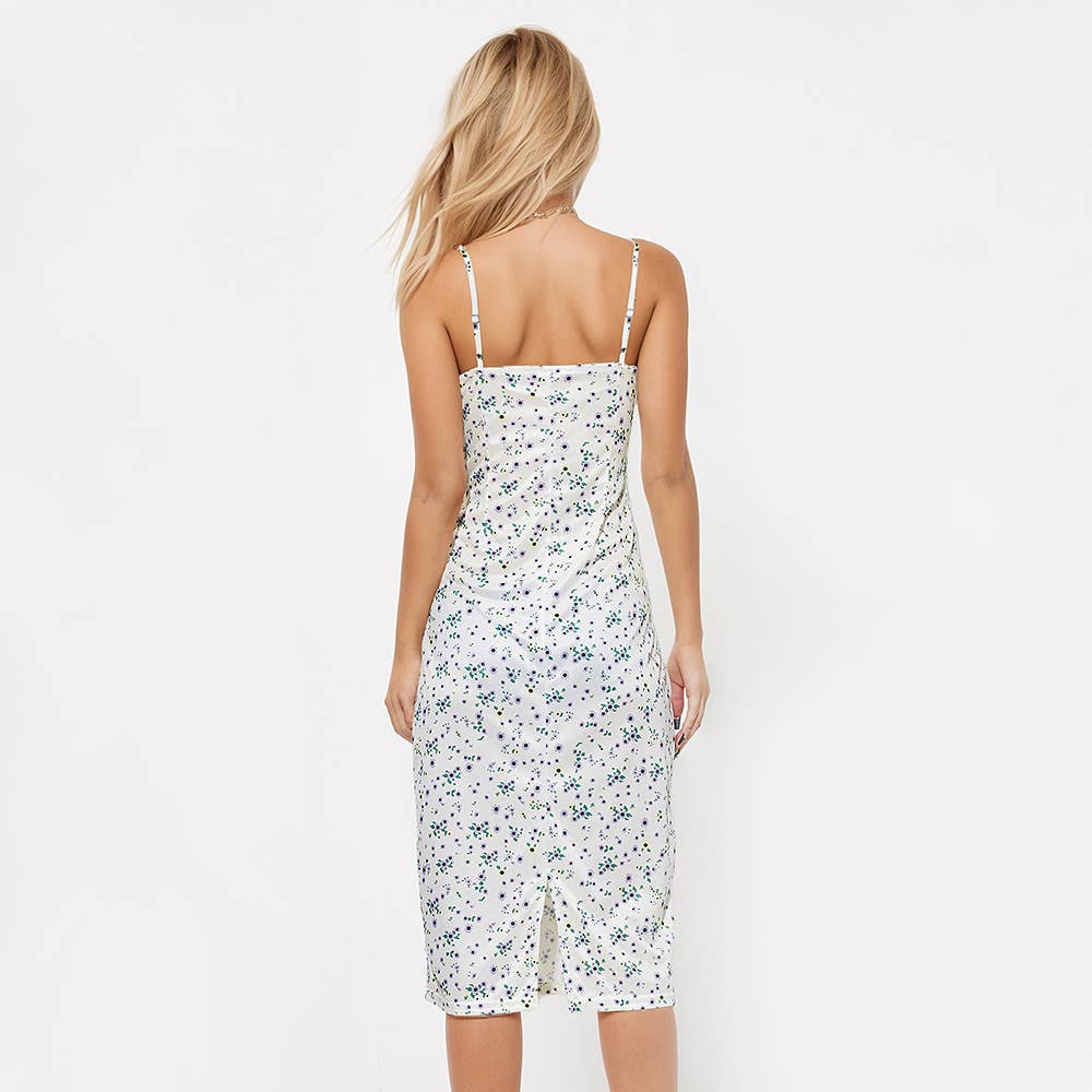 ELEGANT FRENCH SEXY PLEATED SLEEVELESS DRESS