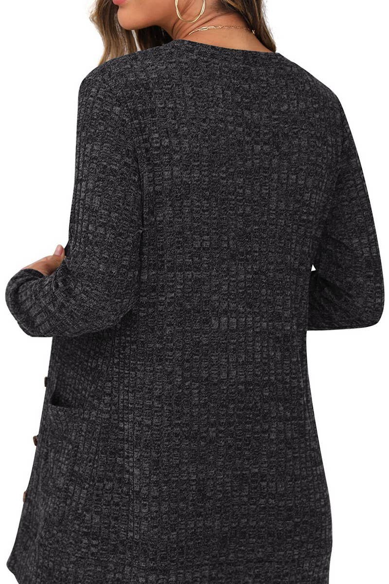 CWOCAL0569_Button Down Long Sleeve Casual Top