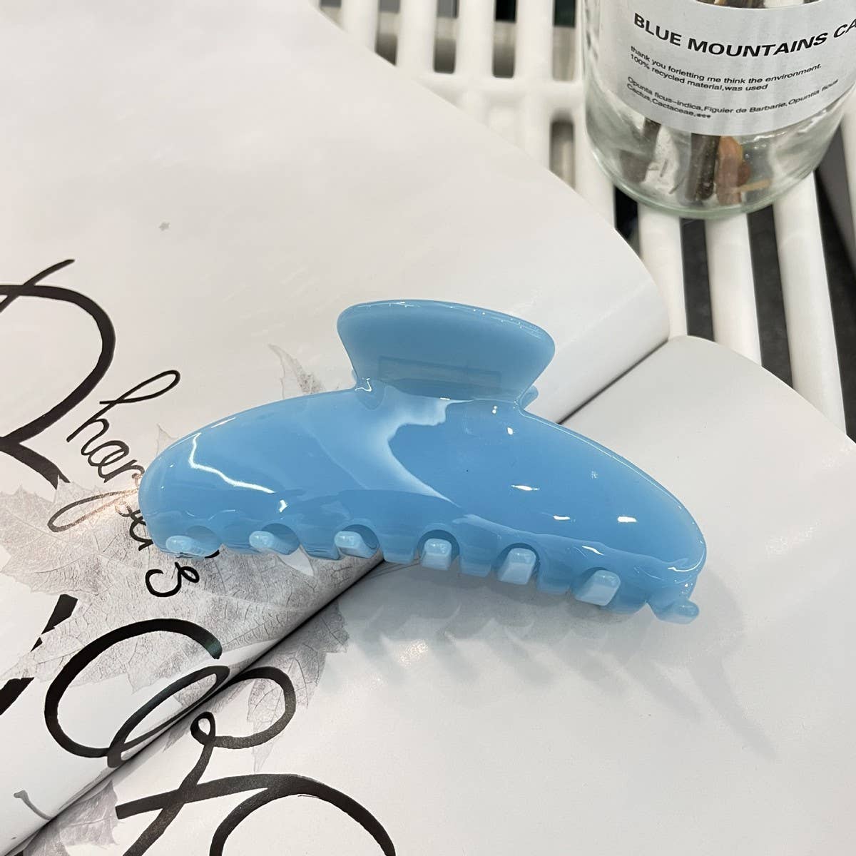 CWAHA5130_SOLID JELLY COLOR SIMPLE DOPAMINE HAIRPIN