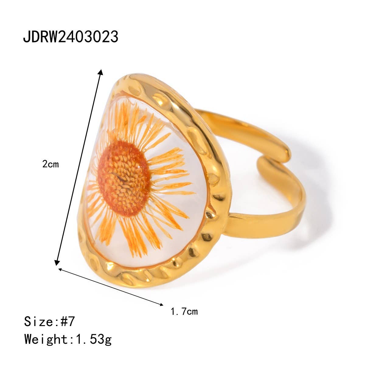ROUND PRESERVED DRIED FLOWER RING