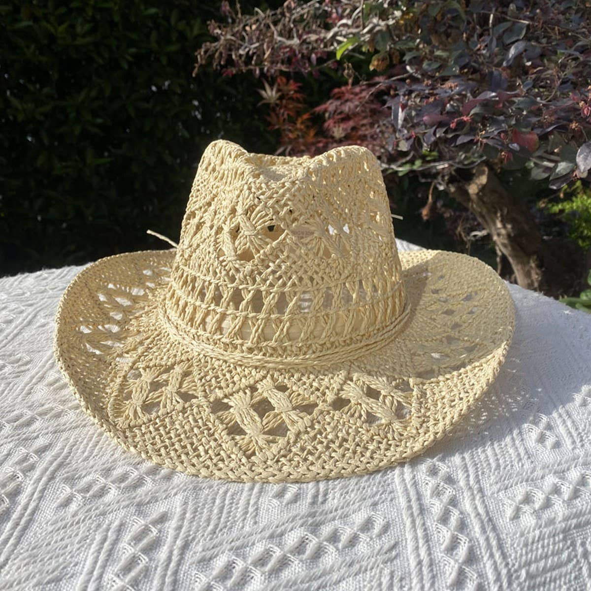Summer beach woven straw hat for women_CWAH3403