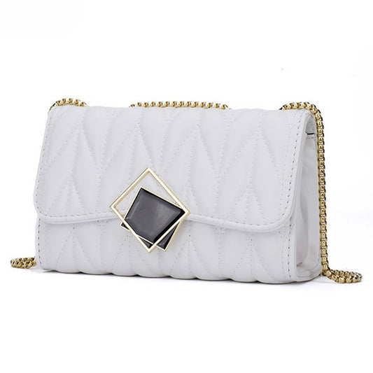FASHION DIAMOND PATTERN EMBROIDERED SHOULDER BAG_CUAB0170