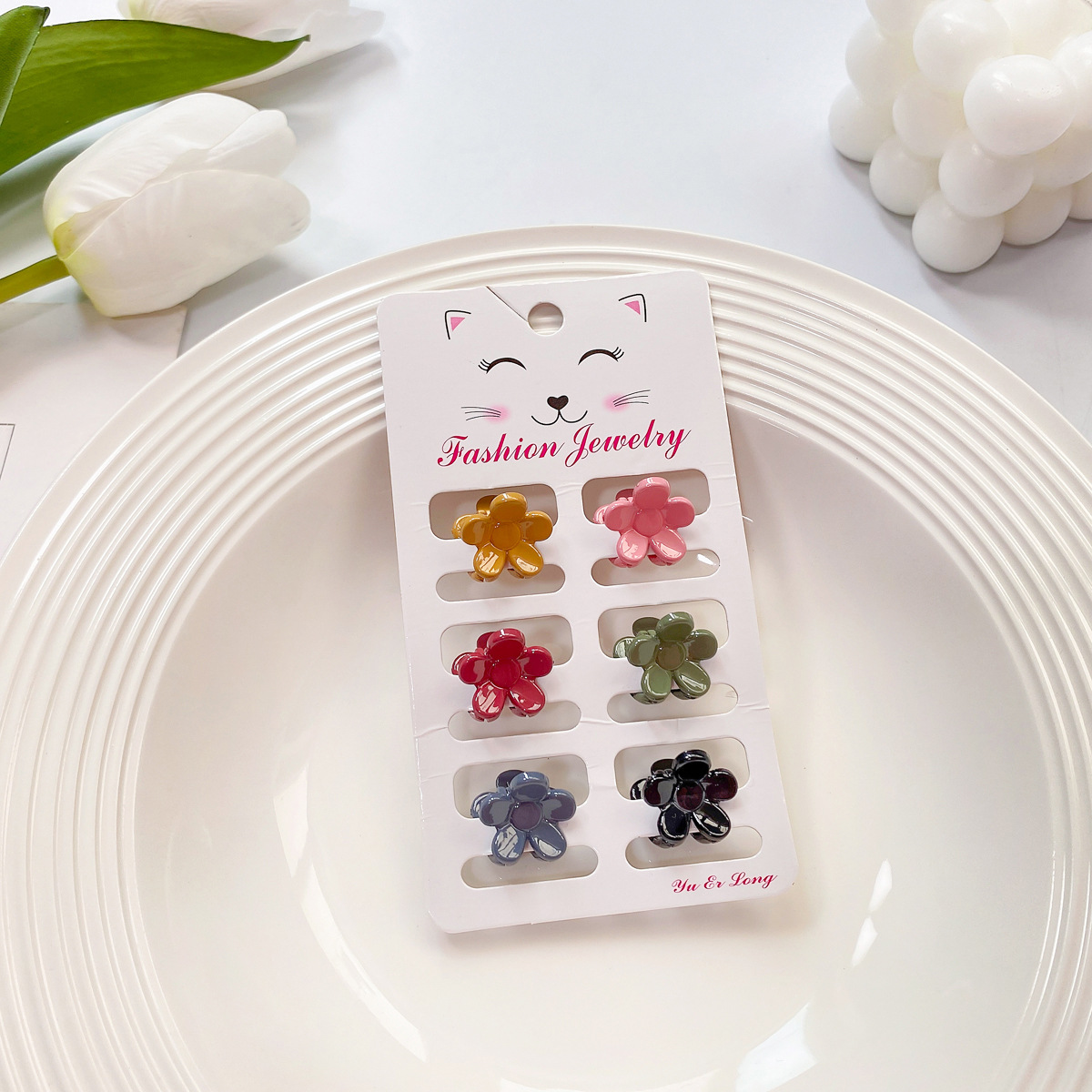 6pcs Candy Color Mini Hair Claws - Cute Bang Clips_CWAHA0727